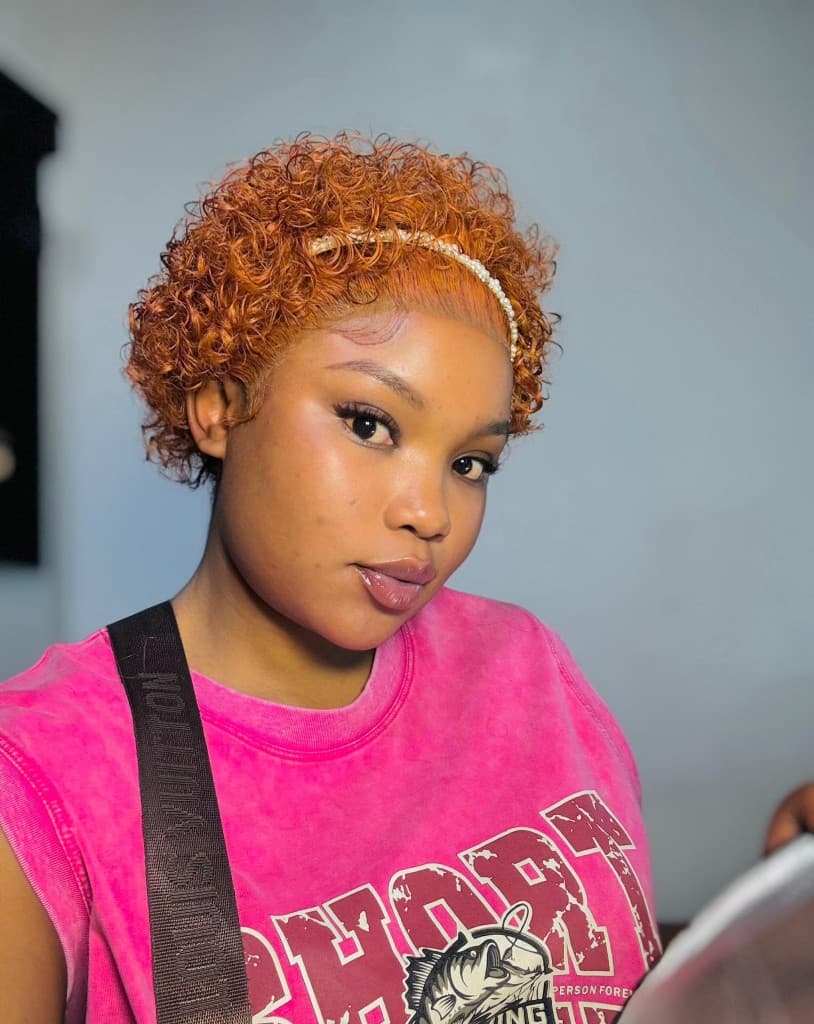 short curly pixie